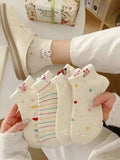 Cute Patterned Ankle Socks Set â€“ Soft Cotton Everyday Socks for Women | Delicado