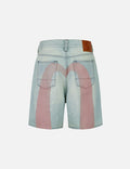 Daicock Print Oversized Denim Shorts
