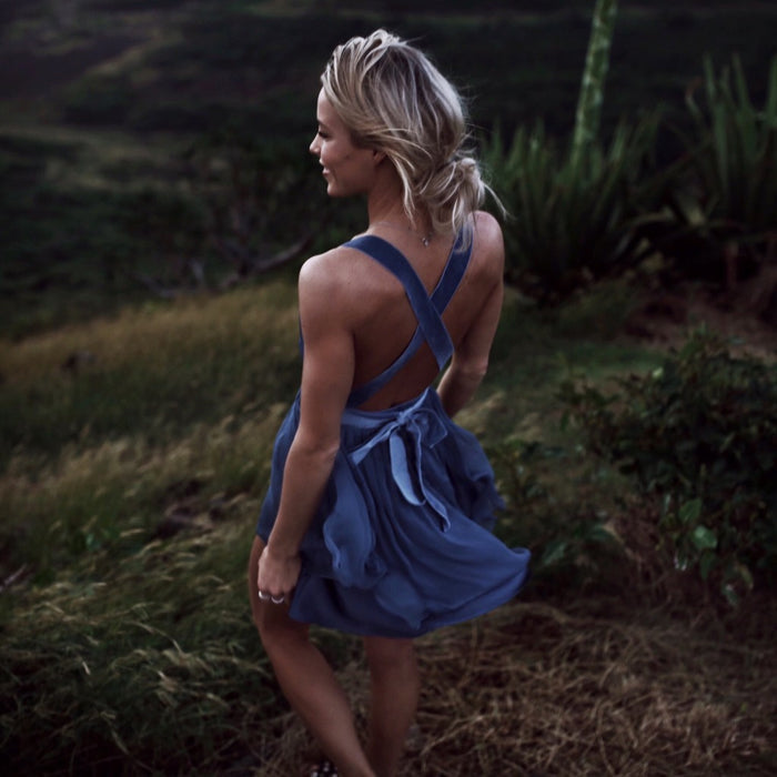Dark Blue Open Back Short Prom Dress, Dark Blue Formal Dress, Homecoming Dress, Graduation Dresses