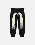 Daruma and Wheel of Wisdom Daicock Print Straight Fit Sweatpants
