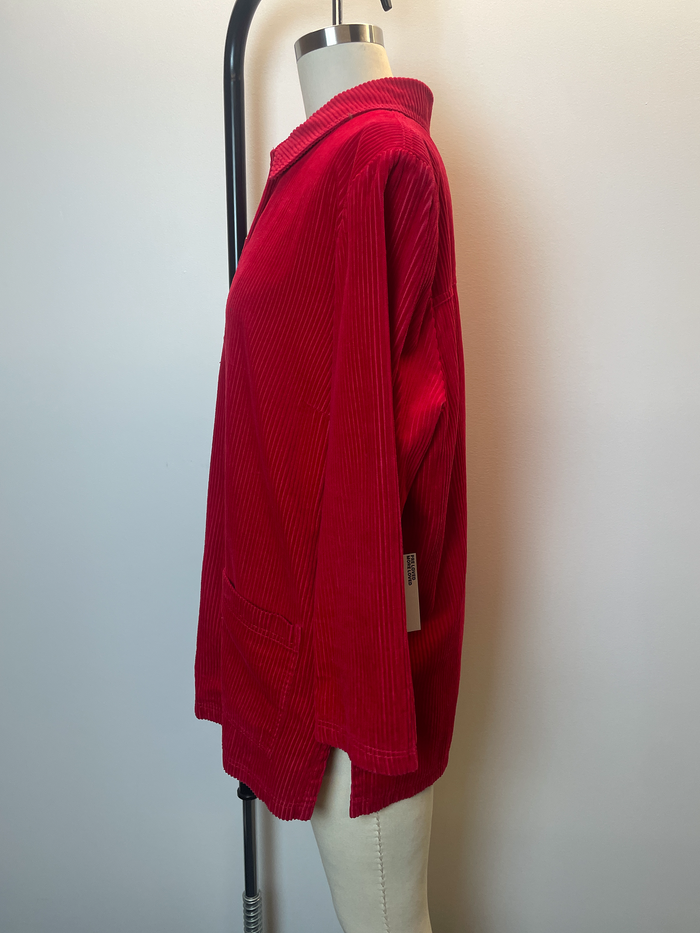 David Australian Made Red Corduroy Button Jacket image 2