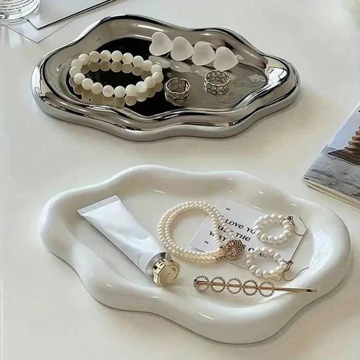 Decorative Jewelry Storage Tray â€“ Elegant Cloud Shape Organizer