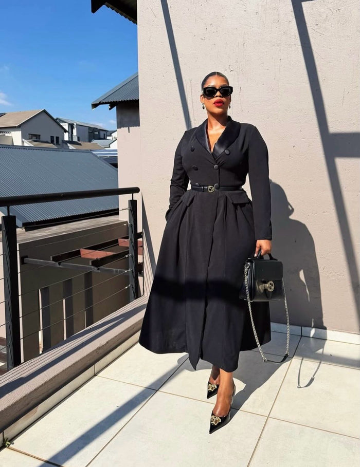 Double-Breasted Coat Dress