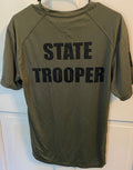 Dry Fit - State Trooper S/S w/ Badge (Military Green)