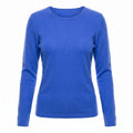 Dunedin Cashmere Women’s 100% Cashmere C - Neck Jumper – Cornflower - Heritage Of Scotland - XS