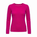Dunedin Cashmere Women’s 100% Cashmere C - Neck Jumper – Fuchsia - Heritage Of Scotland - XS