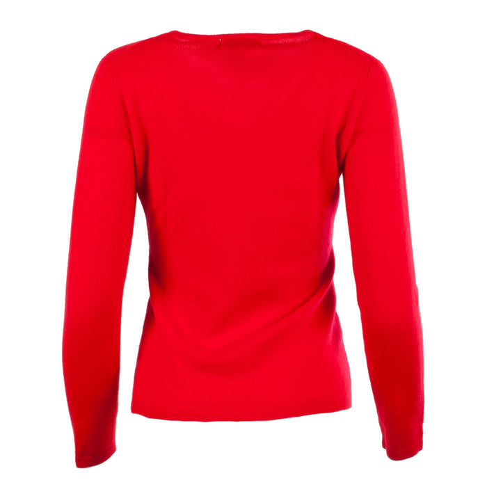 Dunedin Cashmere Women’s 100% Cashmere V-Neck Jumper – Cardinal