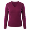 Dunedin Cashmere Women’s 100% Cashmere V - Neck Jumper – Eminence - Heritage Of Scotland - XS