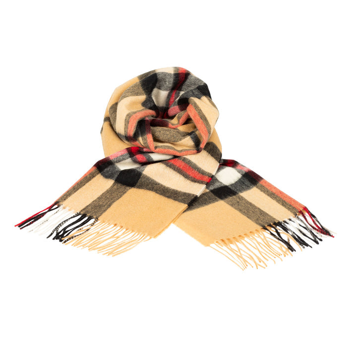 Edinburgh 100% Cashmere Wide Scarf Thomson Camel - Heritage Of Scotland - THOMSON CAMEL