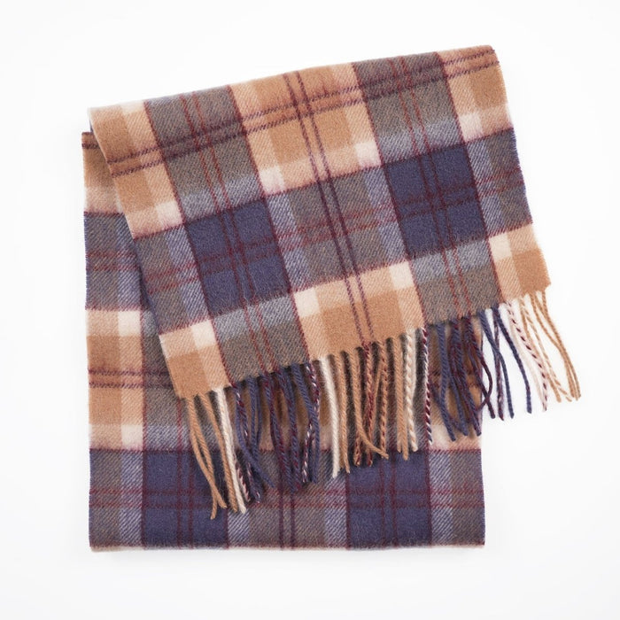 Edinburgh 100% Lambswool Scarf – Premium Soft Wool Wrap - Bannockbane Navy - Heritage Of Scotland -