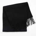 Edinburgh 100% Lambswool Scarf – Premium Soft Wool Wrap - Black - Heritage Of Scotland -
