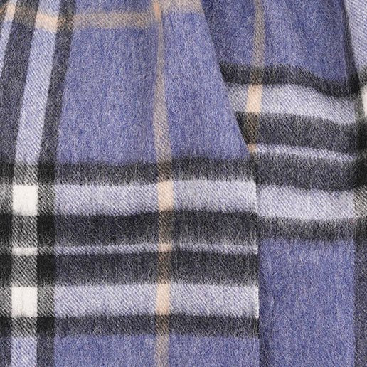 Edinburgh 100% Lambswool Scarf – Premium Soft Wool Wrap - Enlarged Off Centred Scotty Denim - Heritage Of Scotland -