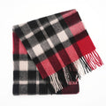 Edinburgh 100% Lambswool Scarf – Premium Soft Wool Wrap - Exploded Scotty Thomson Red - Heritage Of Scotland -