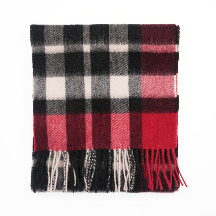 Edinburgh 100% Lambswool Scarf – Premium Soft Wool Wrap - Exploded Scotty Thomson Red - Heritage Of Scotland -