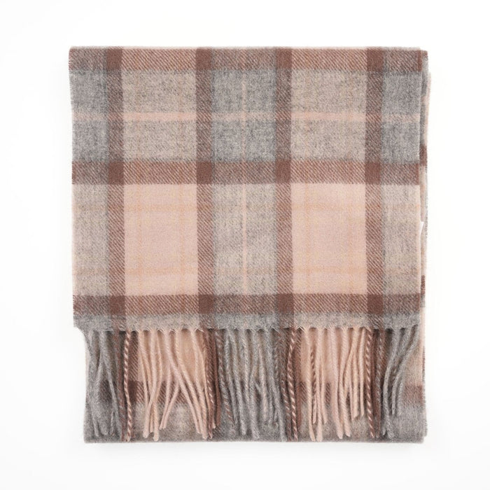 Edinburgh 100% Lambswool Scarf – Premium Soft Wool Wrap - Mackellar Natural - Heritage Of Scotland -