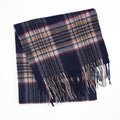 Edinburgh 100% Lambswool Scarf – Premium Soft Wool Wrap - Stewart Navy - Heritage Of Scotland -