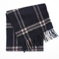 Edinburgh 100% Lambswool Scarf – Premium Soft Wool Wrap - Thomson Navy - Heritage Of Scotland -