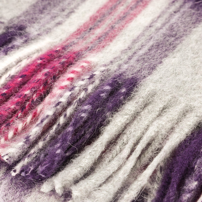 Edinburgh 100% Lambswool Scarf Stewart Purple - Heritage Of Scotland - STEWART PURPLE