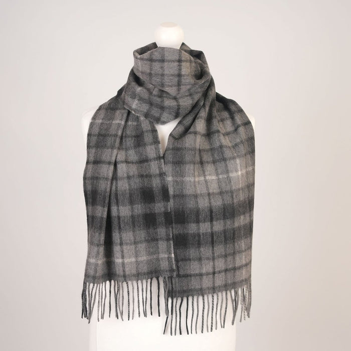 Edinburgh Cashmere Premium Lightweight Scarf - Soft Luxury Wrap - Monochrome Buchanan - Heritage Of Scotland -