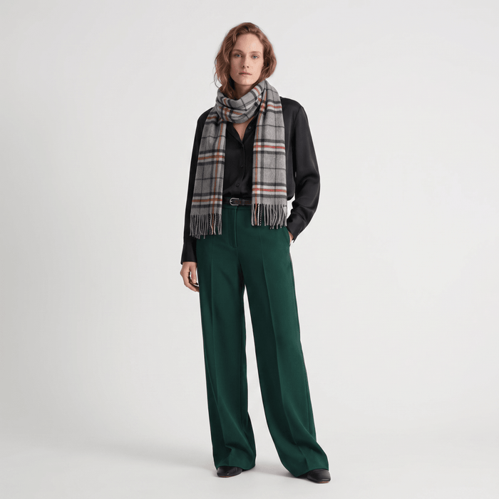 Edinburgh Cashmere Premium Lightweight Scarf - Soft Luxury Wrap - Thomson Grey - Heritage Of Scotland -