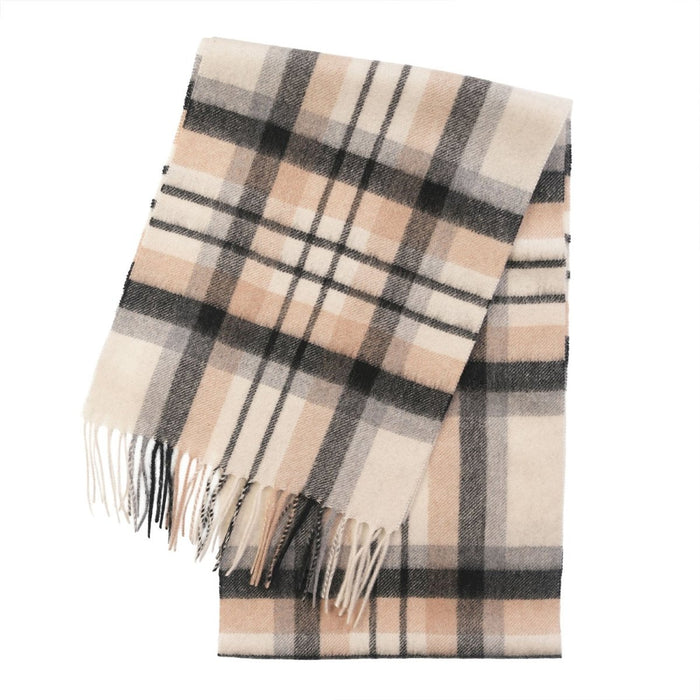 Edinburgh Cashmere Premium Lightweight Scarf - Ultra-Soft Luxury Wrap - Macduff Natural - Heritage Of Scotland -
