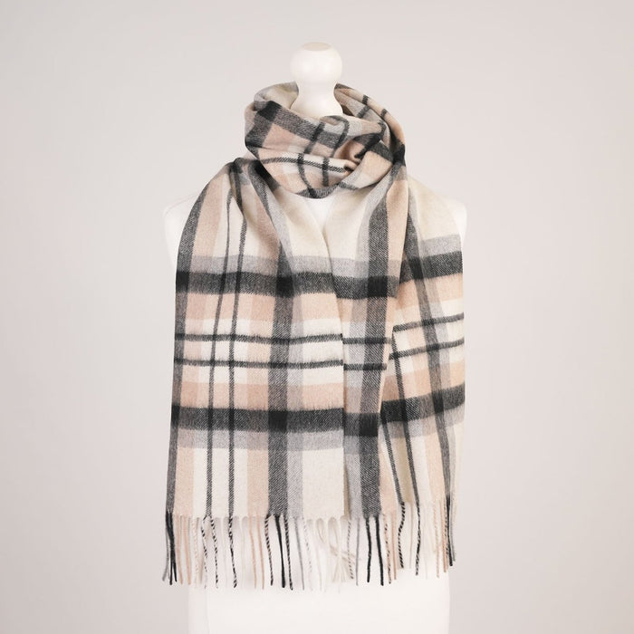 Edinburgh Cashmere Premium Lightweight Scarf - Ultra-Soft Luxury Wrap - Macduff Natural - Heritage Of Scotland -
