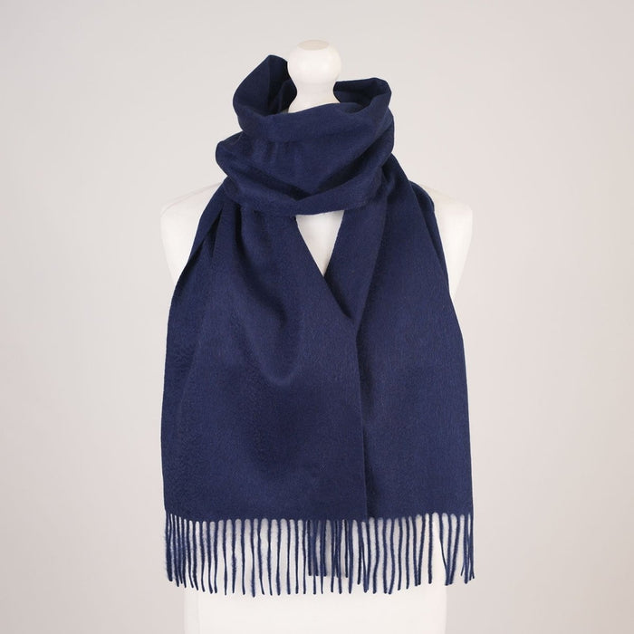 Edinburgh Cashmere Premium Lightweight Scarf - Ultra-Soft Luxury Wrap - Navy - Heritage Of Scotland -