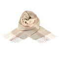 Edinburgh 100% Cashmere Wide Scarf Mackellar Natural - Heritage Of Scotland - MACKELLAR NATURAL