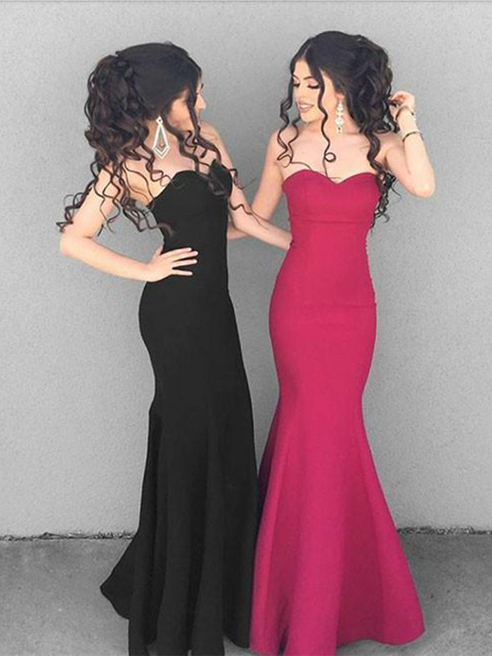 Elegant Sweetheart Neck Floor Length Mermaid Prom Dress, Mermaid Formal Dress, Bridesmaid Dresses