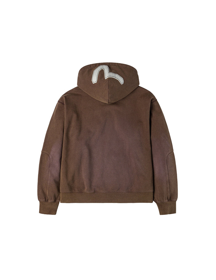 EV and Seagull Patches Embroidery Relax Fit Hoodie Jacket
