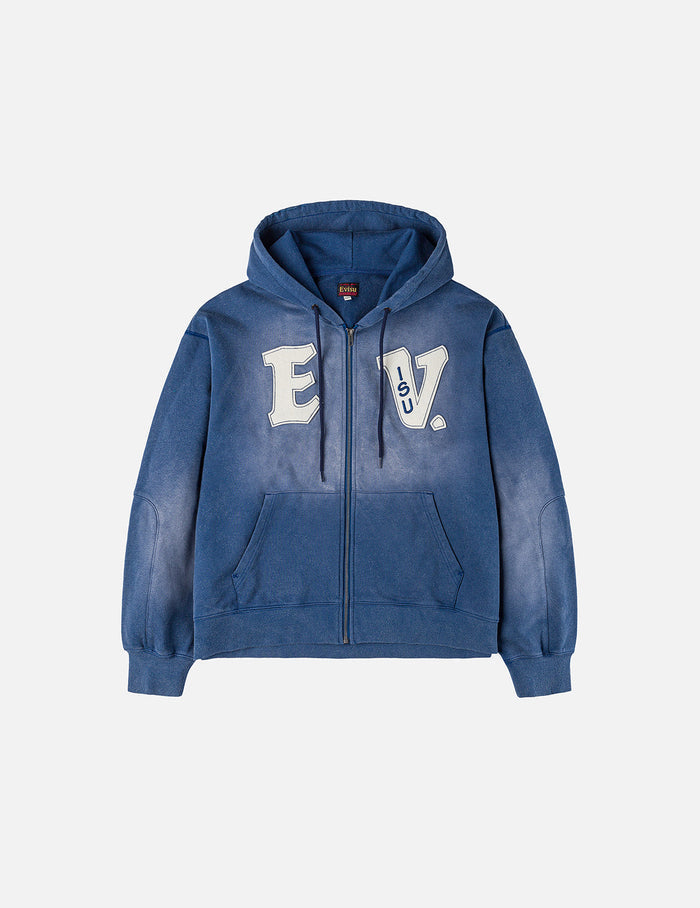 EV and Seagull Patches Embroidery Relax Fit Hoodie Jacket