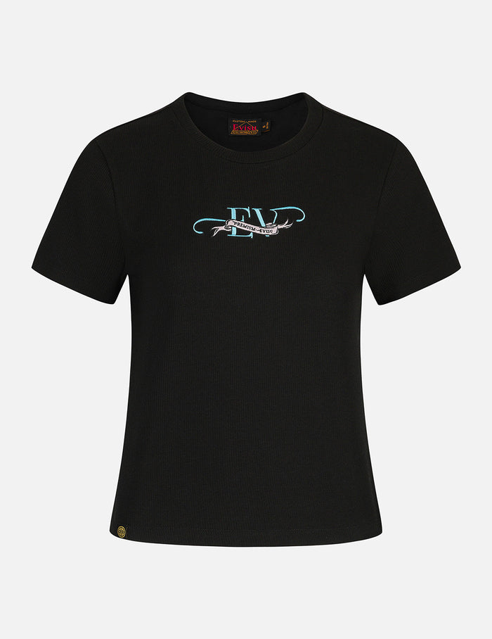 "EV" Print Slim Fit T-shirt