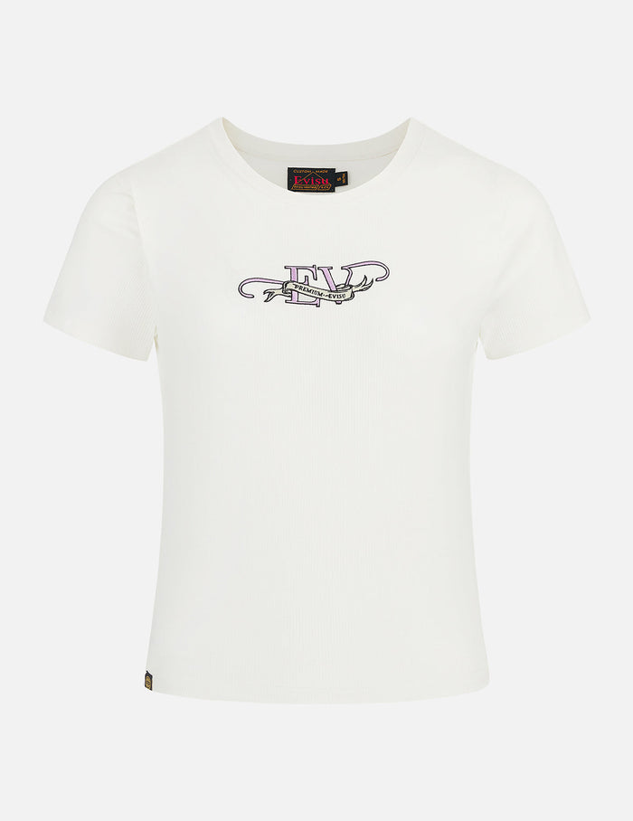 "EV" Print Slim Fit T-shirt