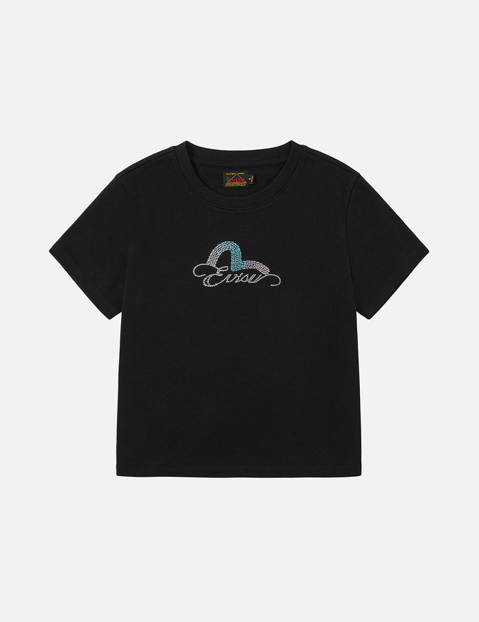 EVISU and Seagull Rhinestone Slim Fit T-shirt