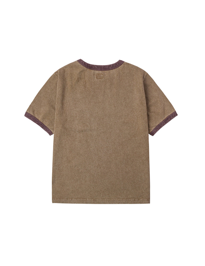 EVISU Workwear Print Relax Fit Ringer T-shirt