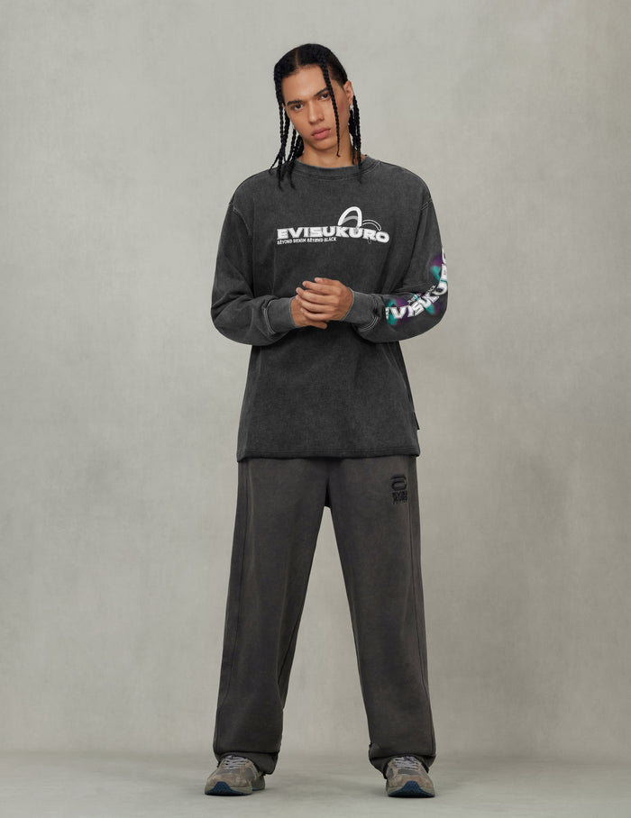 EVISUKURO and Seagull Prints Relax Fit Long-sleeve T-shirt