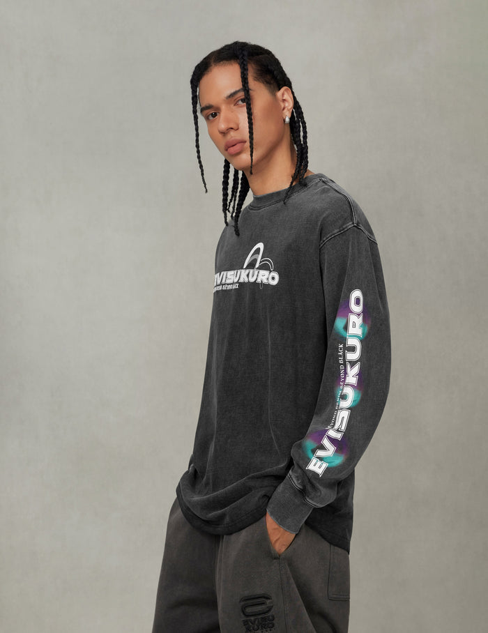 EVISUKURO and Seagull Prints Relax Fit Long-sleeve T-shirt