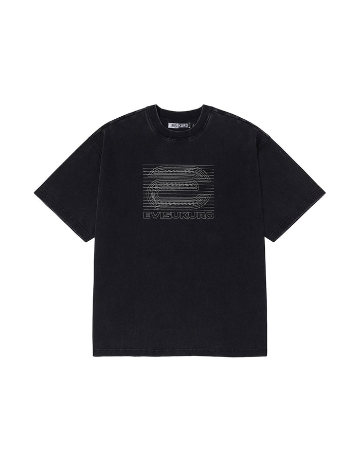 EVISUKURO E Logo Glow-in-the-dark Embroidery Loose Fit T-shirt