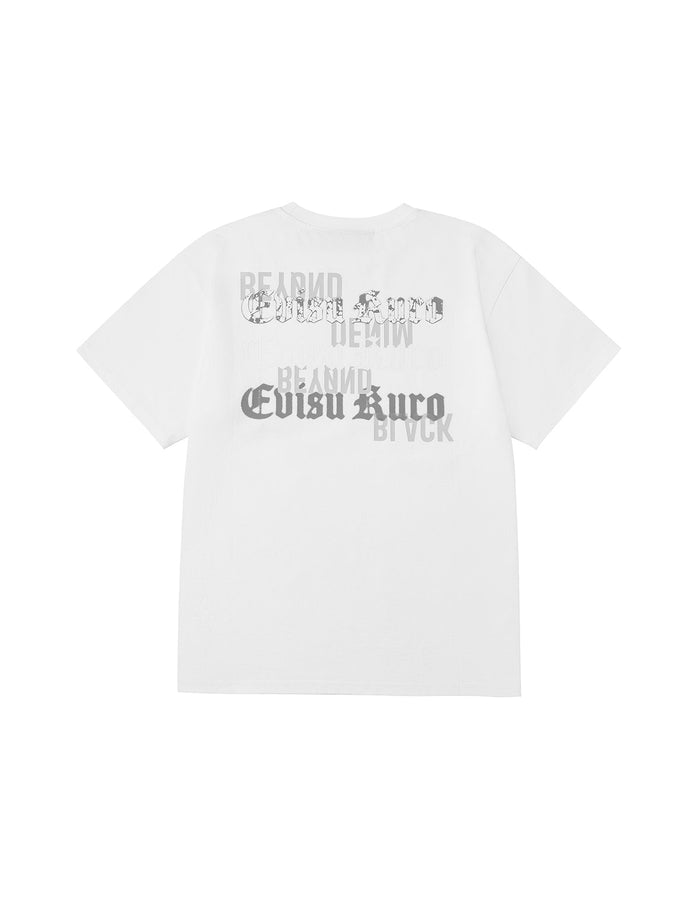 EVISUKURO Flocking and Plastisol Print Regular Fit T-shirt