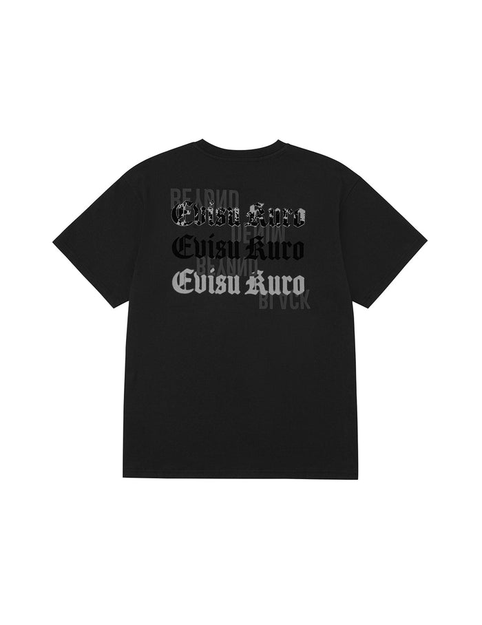 EVISUKURO Flocking and Plastisol Print Regular Fit T-shirt