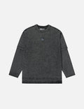 EVISUKURO Label and Seagull Print Oversized  2-in-1 long-sleeve T-shirt