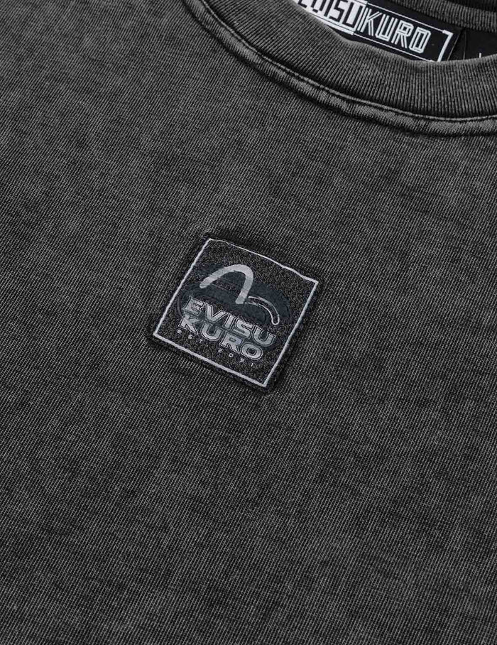 EVISUKURO Label and Seagull Print Oversized  2-in-1 long-sleeve T-shirt