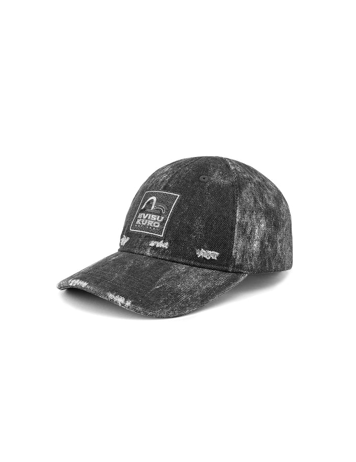 EVISUKURO Label Washed Cap