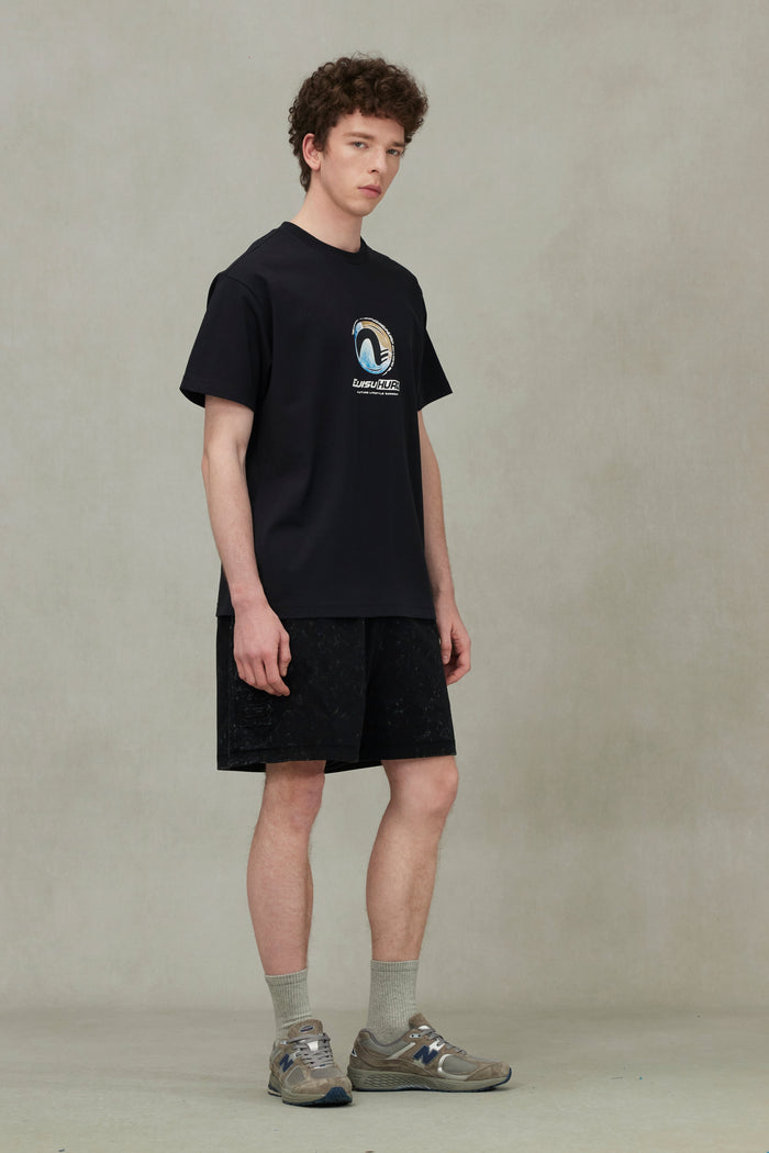 EVISUKURO Motifs Print Regular Fit Compress T-shirt