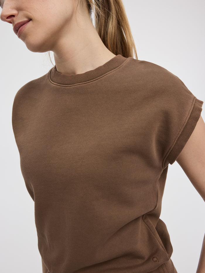 Extended-Sleeve Crew-Neck T-Shirt- Hyba
