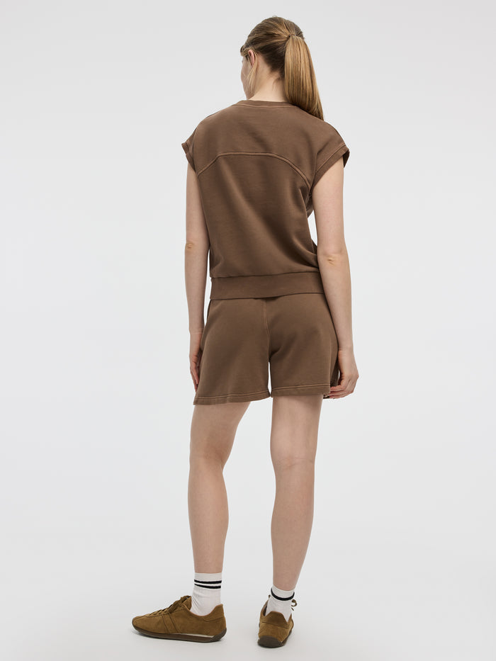 Extended-Sleeve Crew-Neck T-Shirt- Hyba