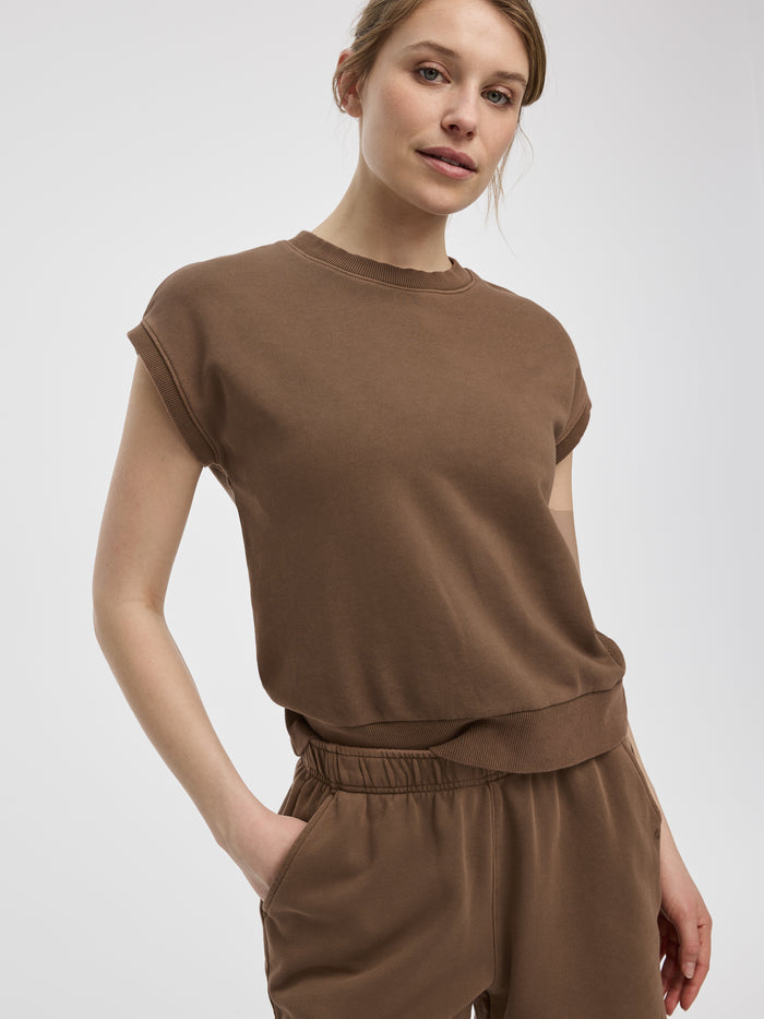 Extended-Sleeve Crew-Neck T-Shirt- Hyba