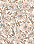 Fallen Blooms Peach Pink Tan - Family Fabrics B.V.