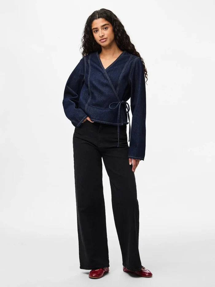 Farah Tie Barrel Fit Jeans (Dark Blue)