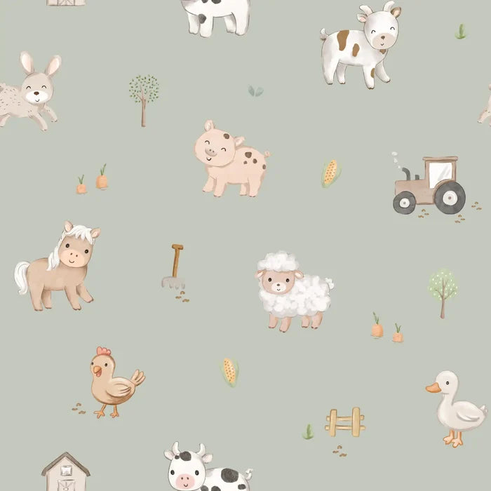 Farm Yard Sage - Family Fabrics B.V.